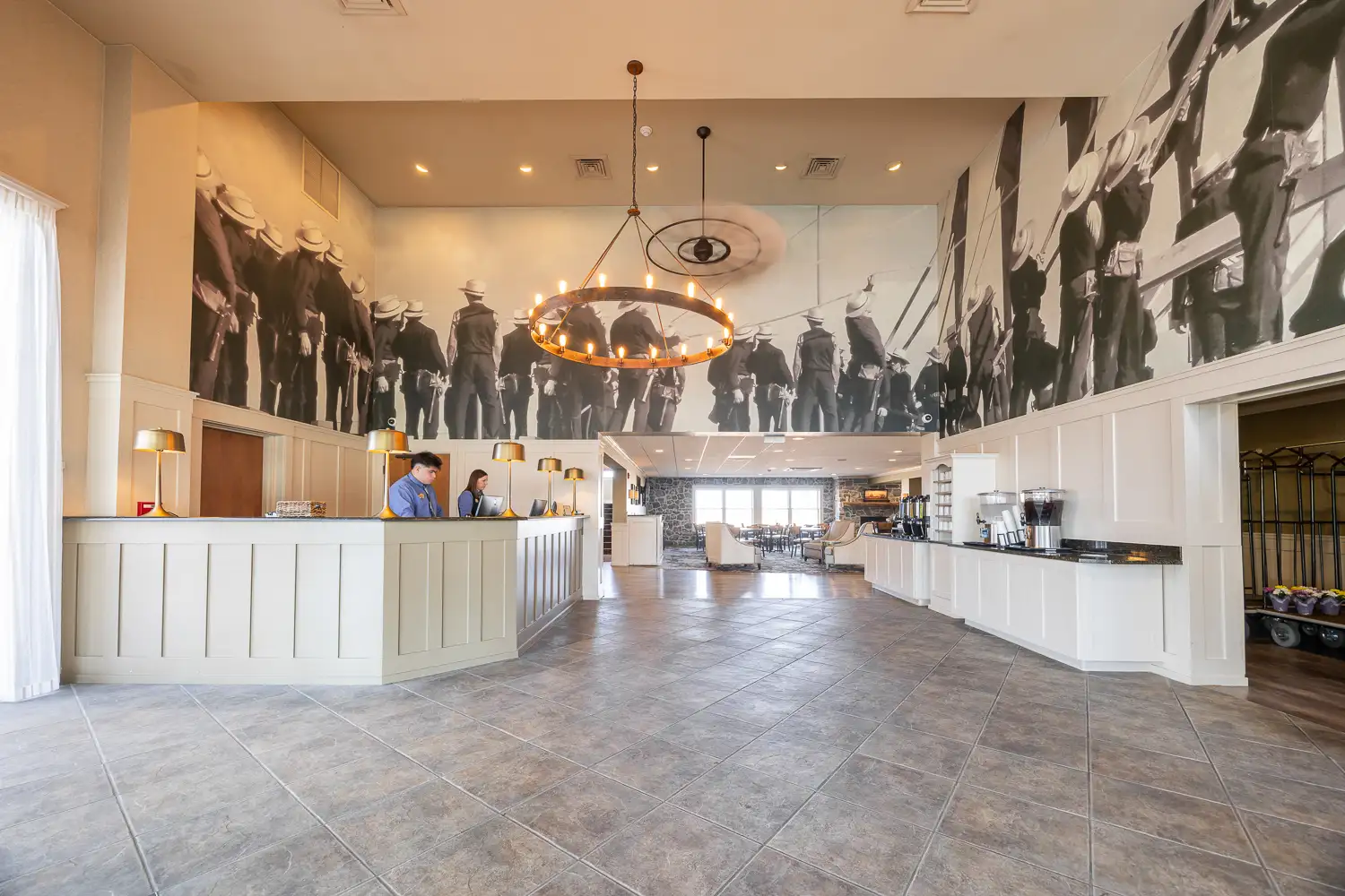 Welcoming Lobby at AmishView Inn & Suites in Bird-in-Hand PA