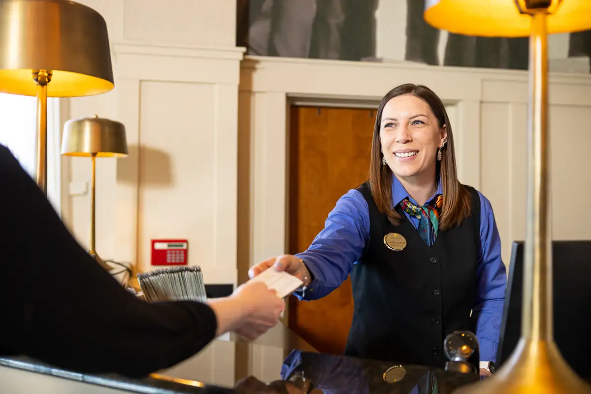 Front Desk greets guests at AmishView Inn & Suites