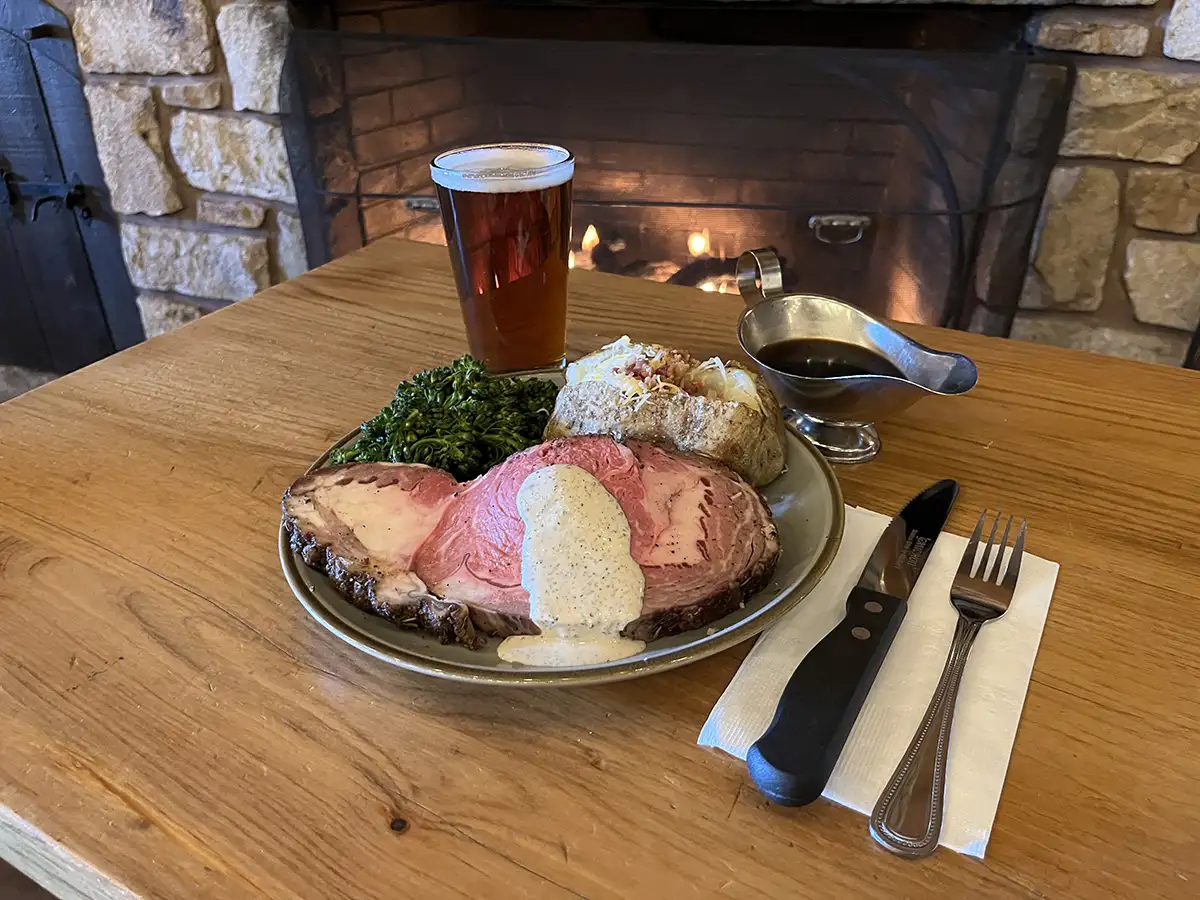 Smoked Prime Rib at Smokehouse BBQ & Brews in Bird-In-Hand PA