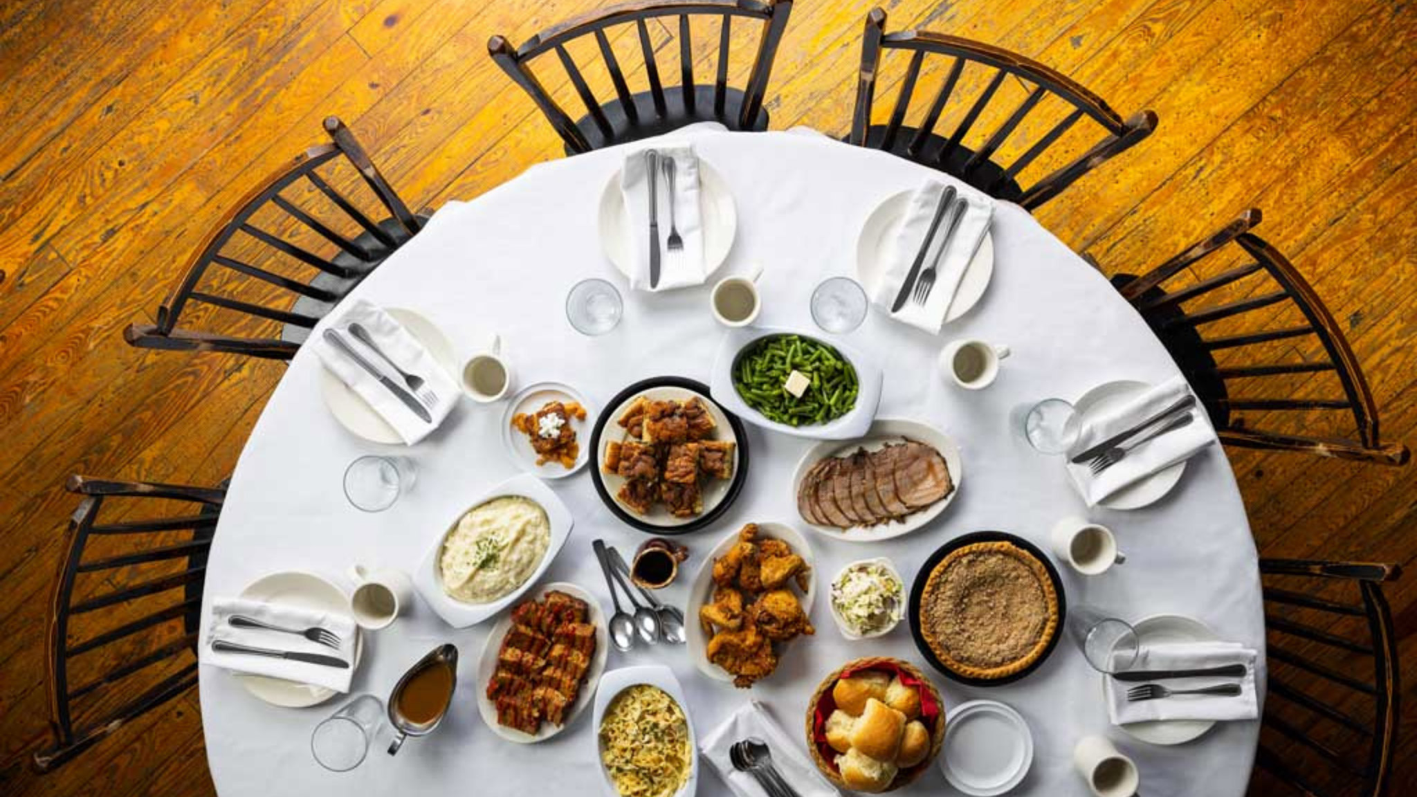 Plain and Fancy Farm banquet with Family Style platters in Lancaster County PA.