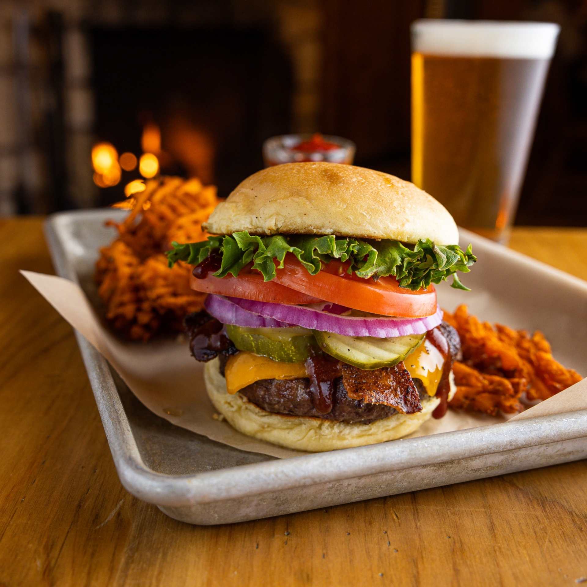 Smokey Burger at Plain & Fancy Farm in Lancaster County